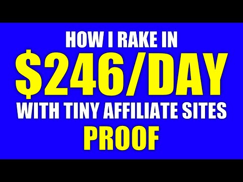 How I Make 6 Per Day With Tiny Affiliate Marketing Sites | Make Money Online in 2021