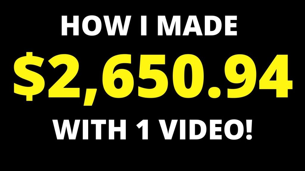 How I Made 50 With 1 YouTube Video