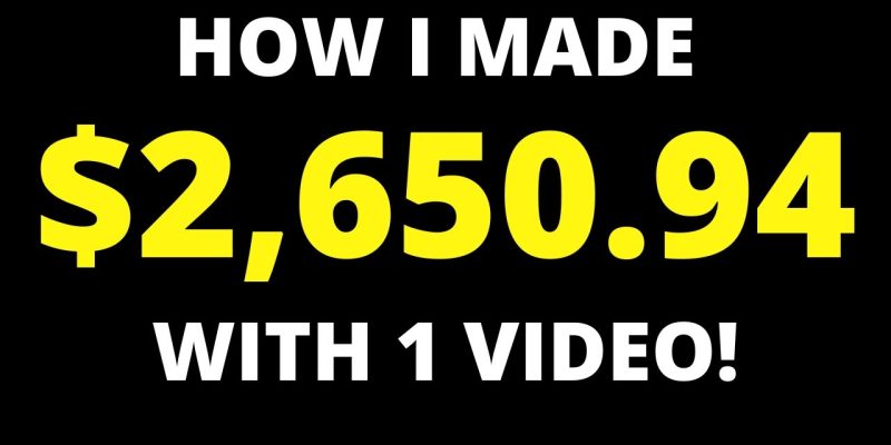 How I Made 50 With 1 YouTube Video
